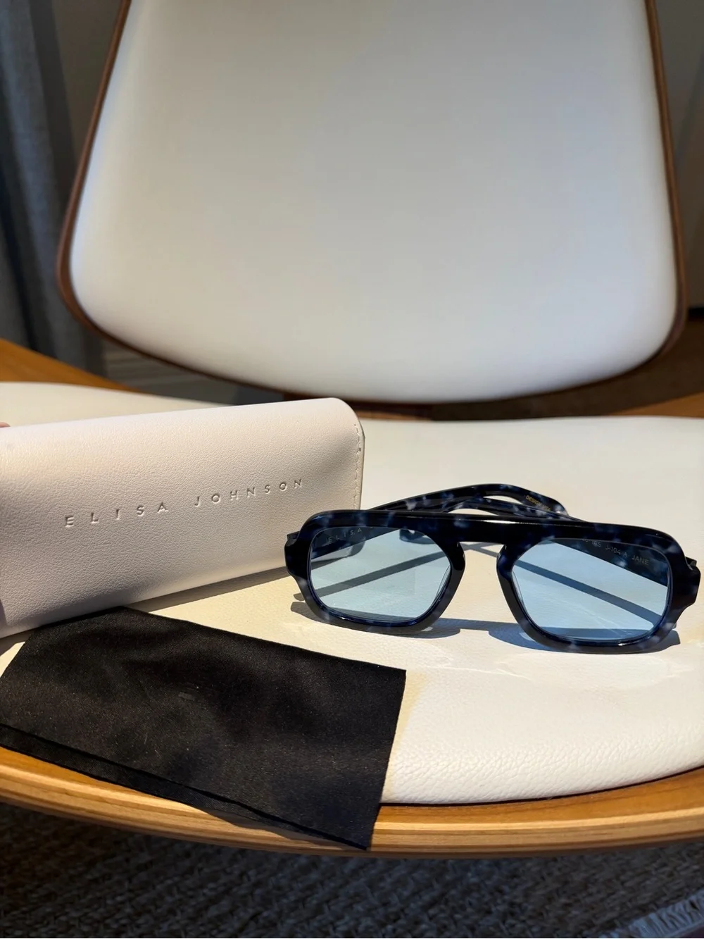 Elisa Johnson Jane Sunglasses in Blue Tortoise
